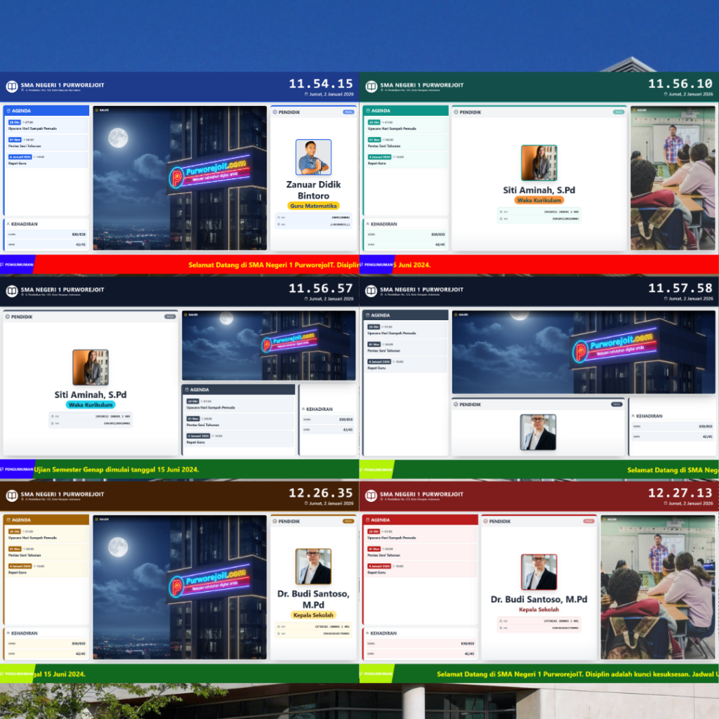 Download Display Informasi Sekolah STB/Smart TV 20 Template