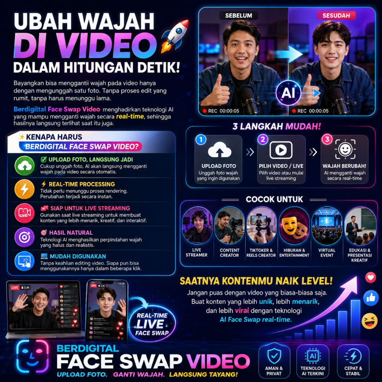 Berdigital Hadirkan Face Swap Video AI Real-Time untuk Kreasi Konten Lebih Menarik